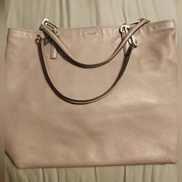 Coach Handbags - Coach purple/gray pebbled leather Madison north/south tote bag. Circa 2013